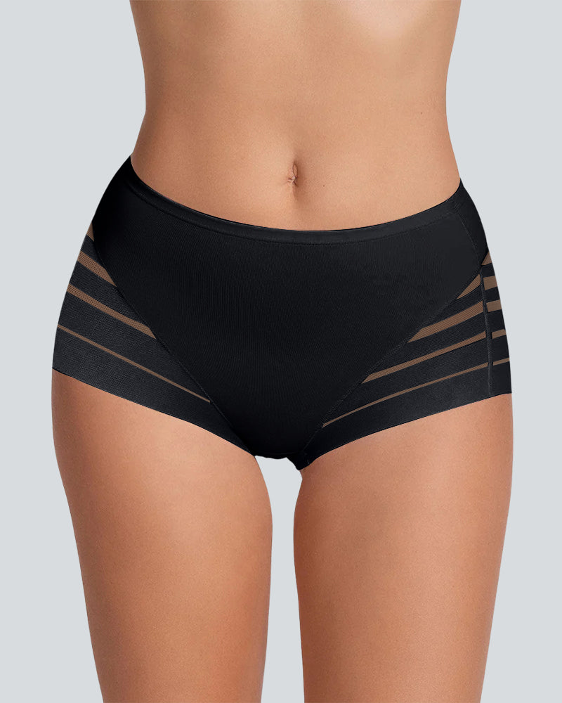 Seamless Breathable Lace Mid Rise Panties