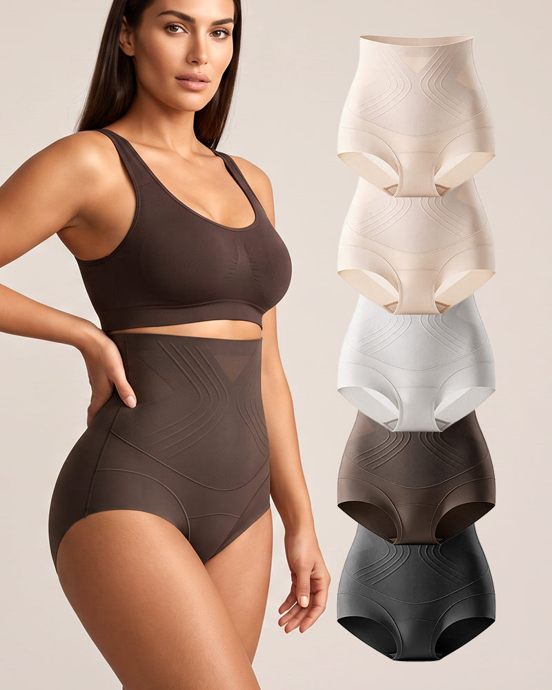 Liquid-Sculpt™ Tummy-Control Butt-Lift Briefs（5-Pack）