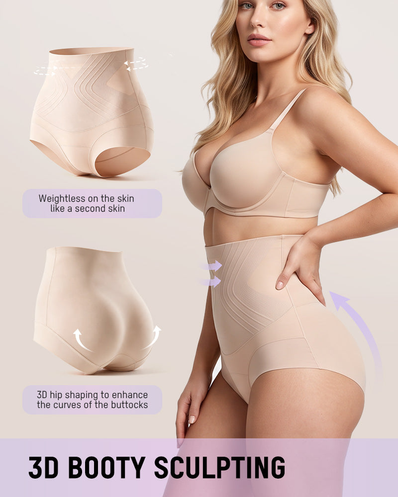 Liquid-Sculpt™ Tummy-Control Butt-Lift Briefs（5-Pack）