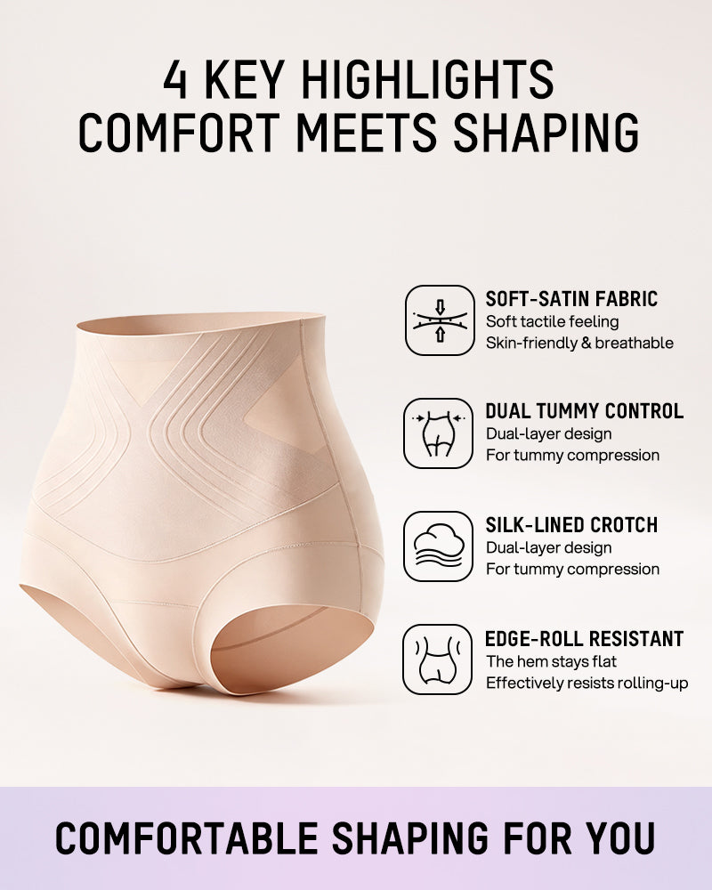 Liquid-Sculpt™ Tummy-Control Butt-Lift Briefs（5-Pack）