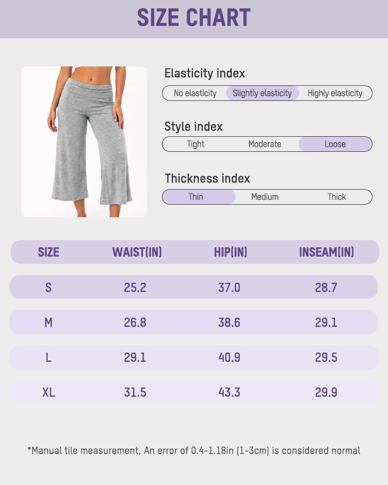 Low-Rise Foldover-Waist Gaucho Pants
