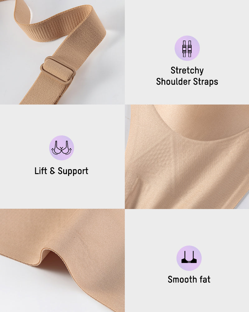 Luxury Satin Seamless Wireless Support Bra