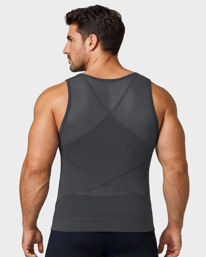 Men's Chest-Smoothing Tummy Control Compression Tank