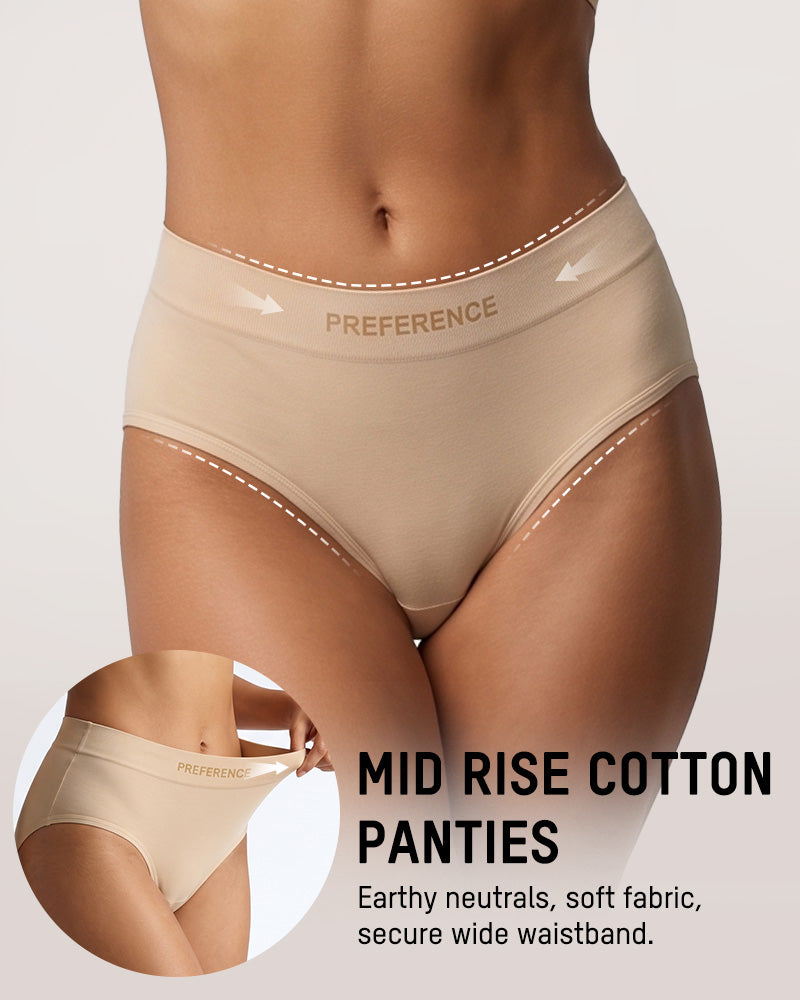Mid-Rise Full-Coverage Cotton Briefs Multipack
