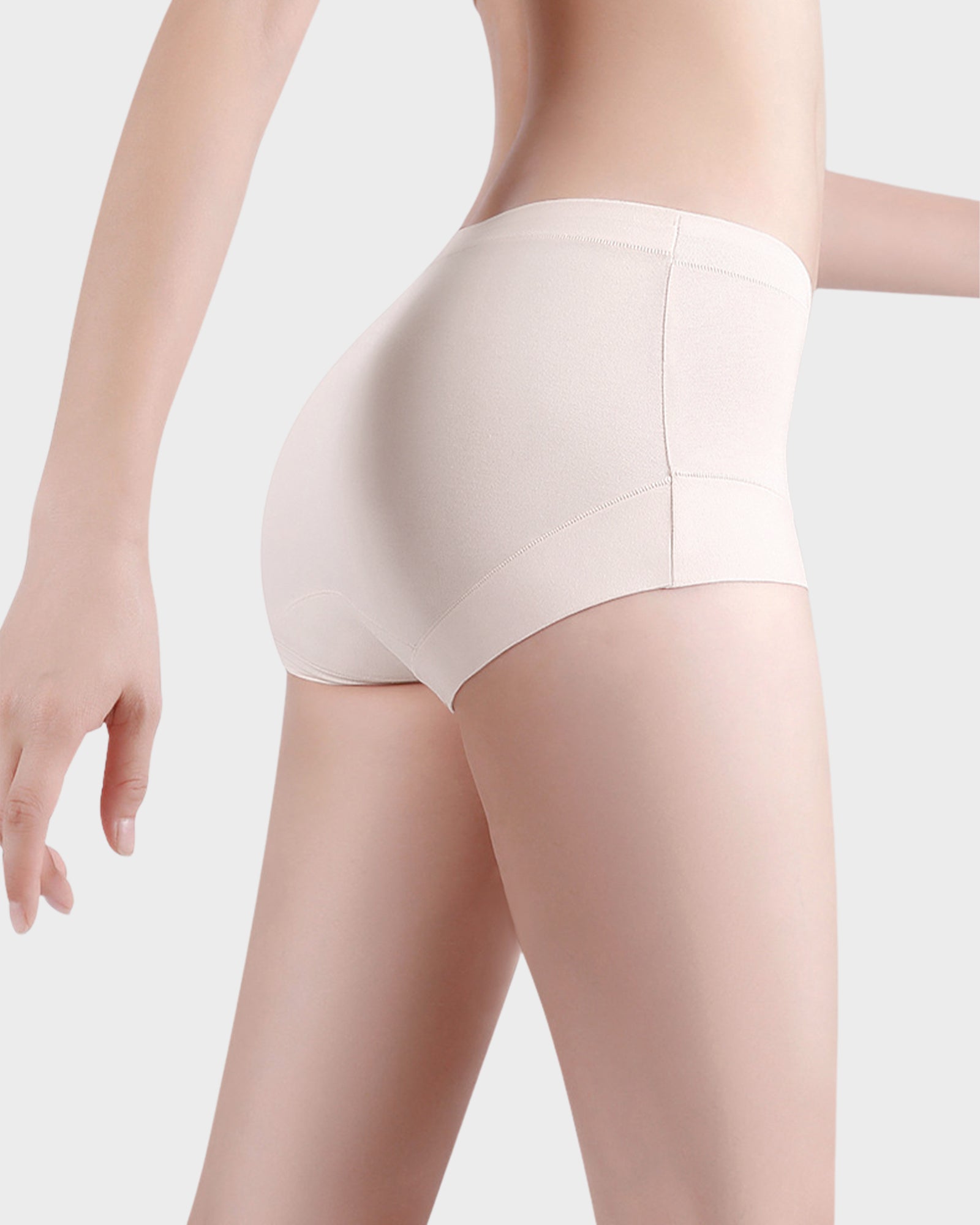 Mid-Waist Cotton Antibacterial Boxer Panties (5 Pack)