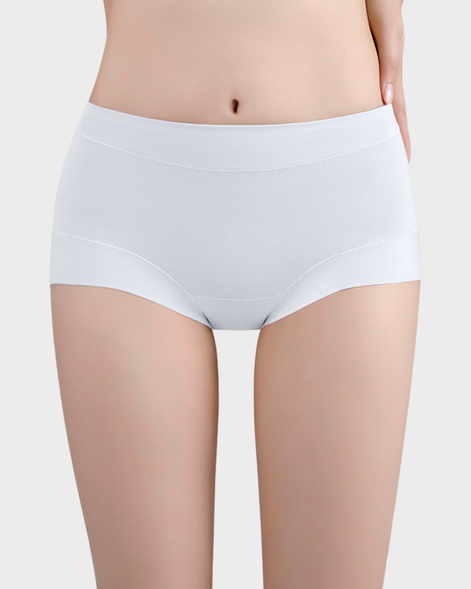 Mid-Waist Cotton Antibacterial Boxer Panties (5 Pack)