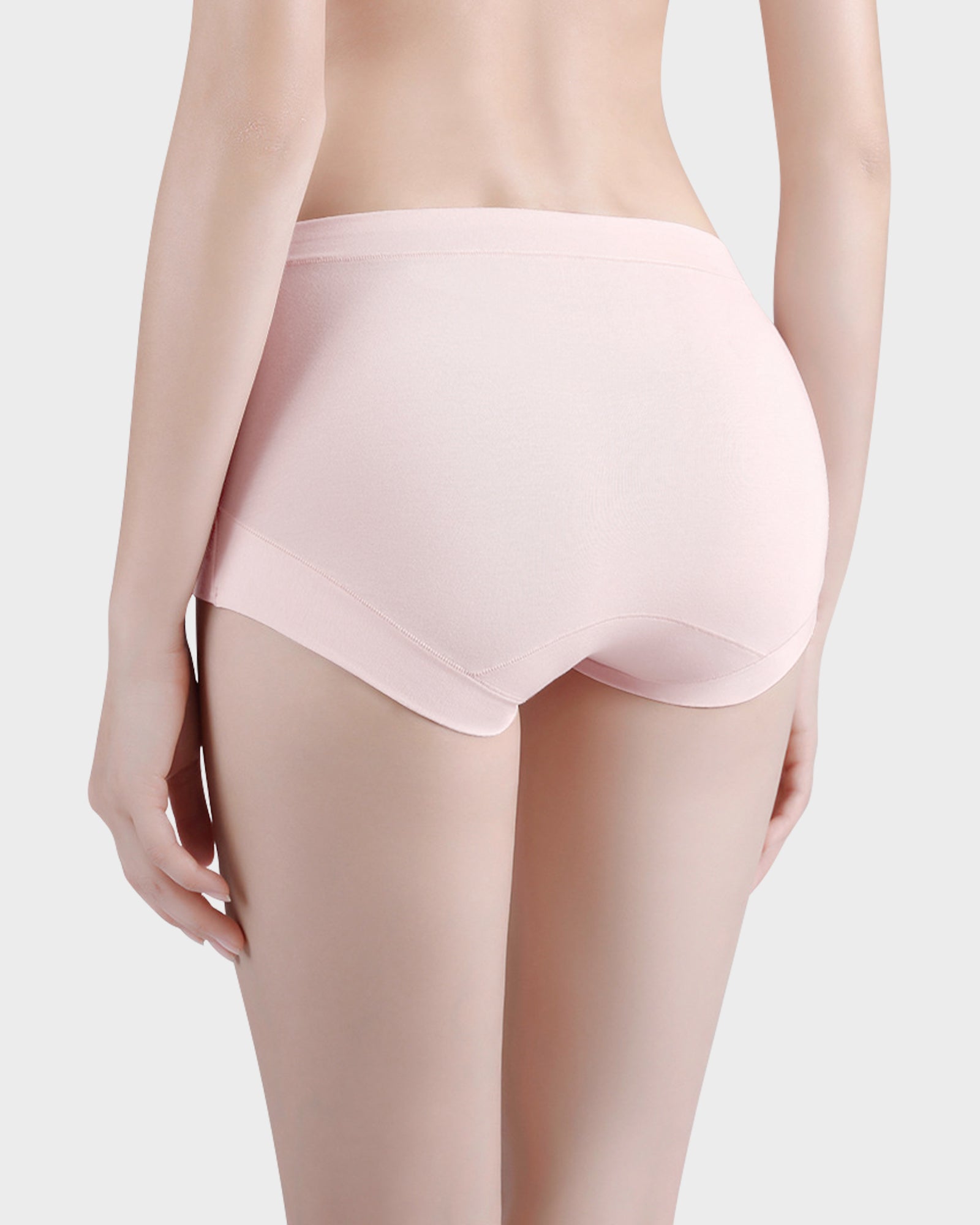 Mid-Waist Cotton Antibacterial Boxer Panties (5 Pack)