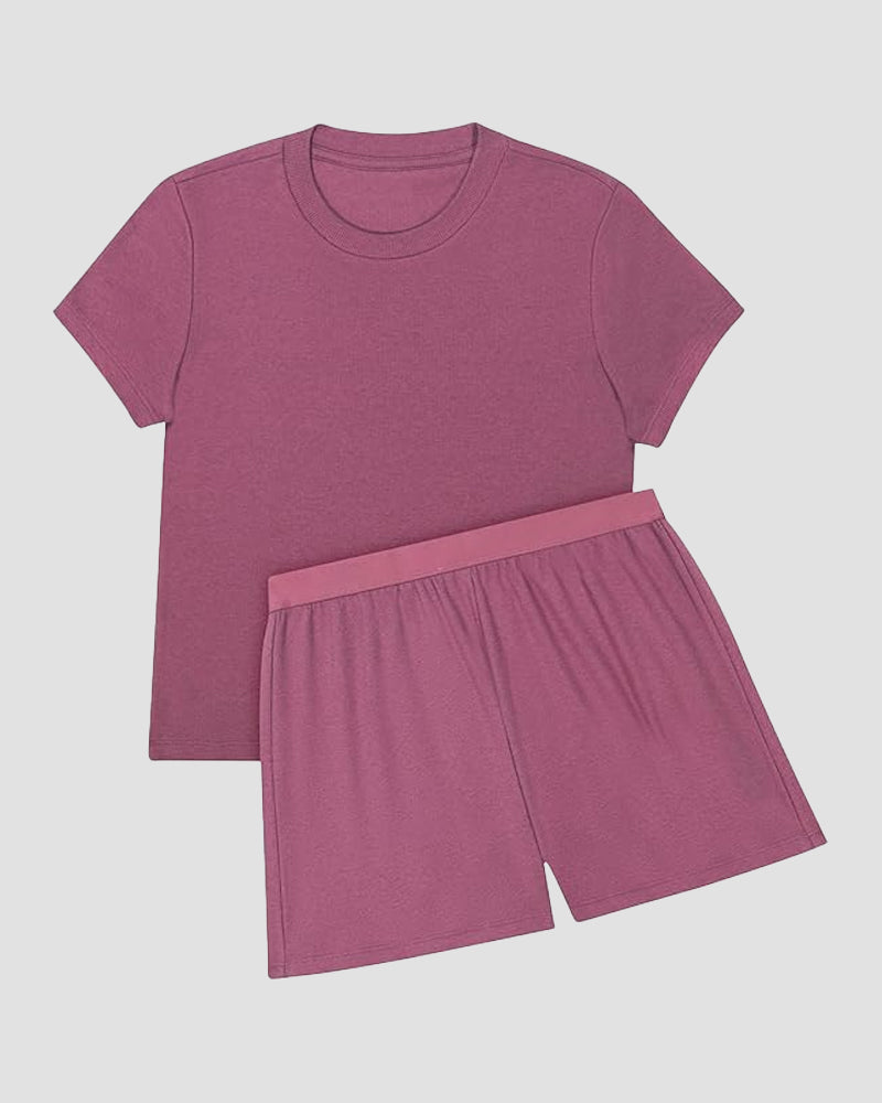 Minimalist Solid Color 2-Piece Lounge Set