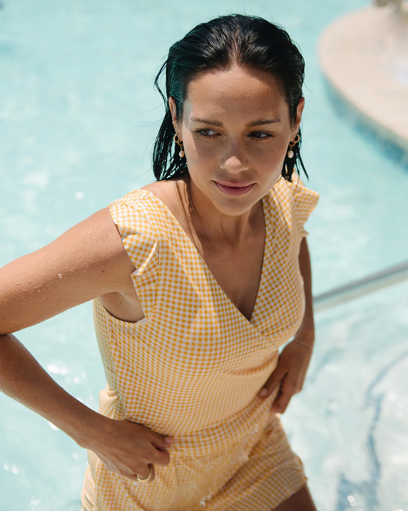 SheCurve® Modest Swimsuit Built-in Bra Swim Romper