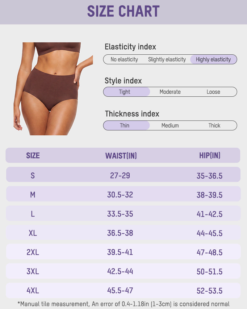 5-Pack No-Show High-Waisted Seamless Briefs
