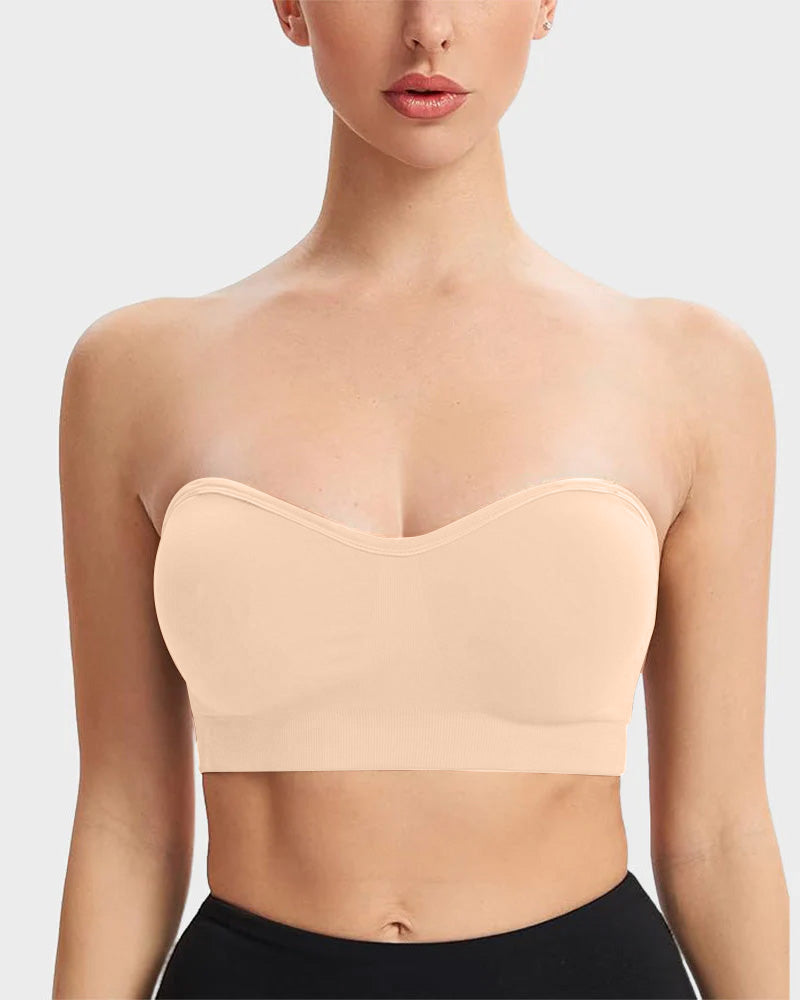 Non Slip Bandeau Seamless Wireless Strapless Bra