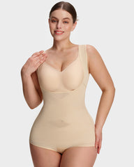 Open Bust Cross Compression Body Shaper