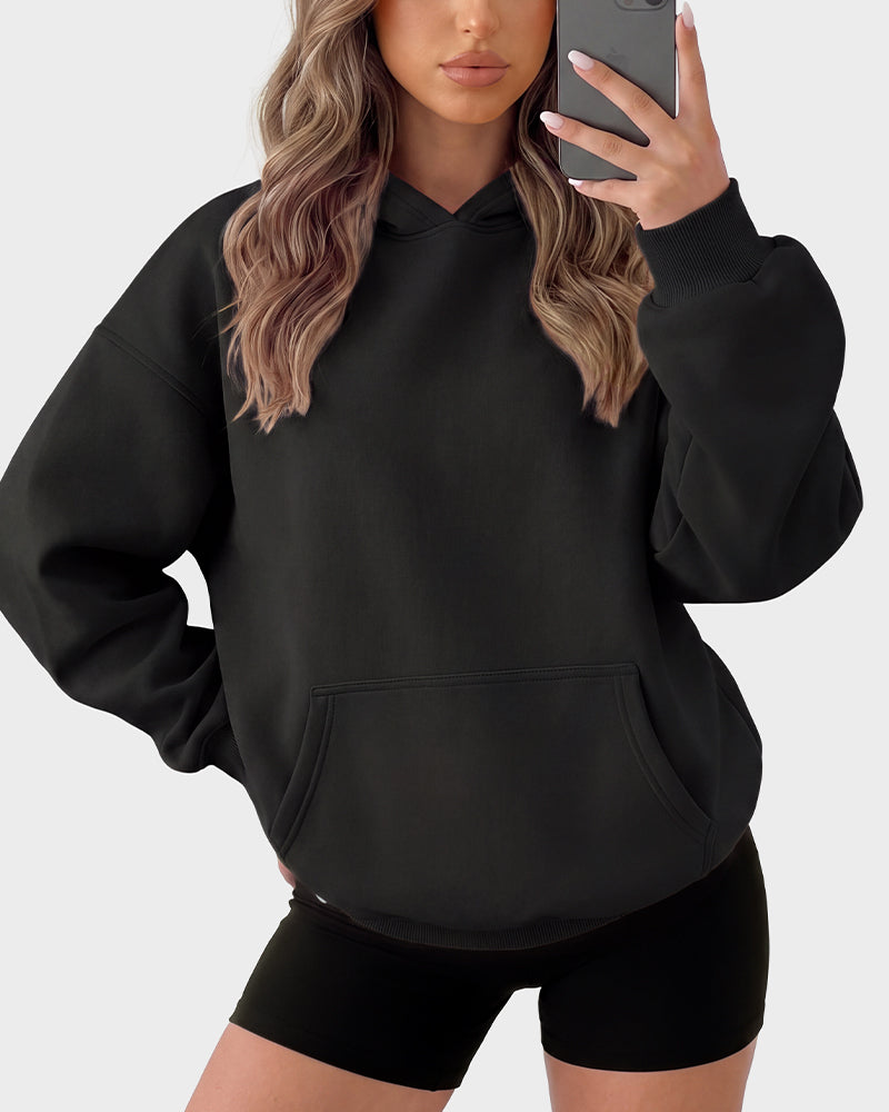 Oversized Fleece Pullover Hoodie