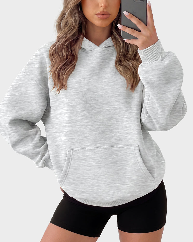 Oversized Fleece Pullover Hoodie