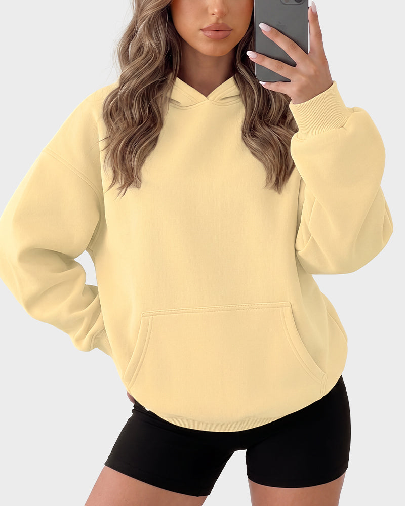 Oversized Fleece Pullover Hoodie