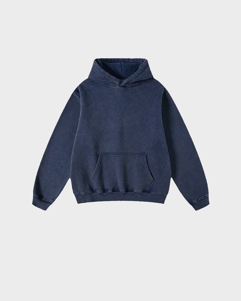 Oversized Unisex Acid Wash Hoodie Pullover