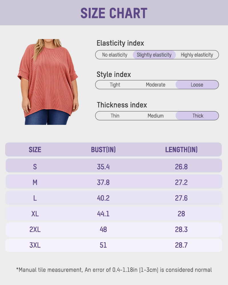 Oversized Ribbed Dolman Sleeve Top