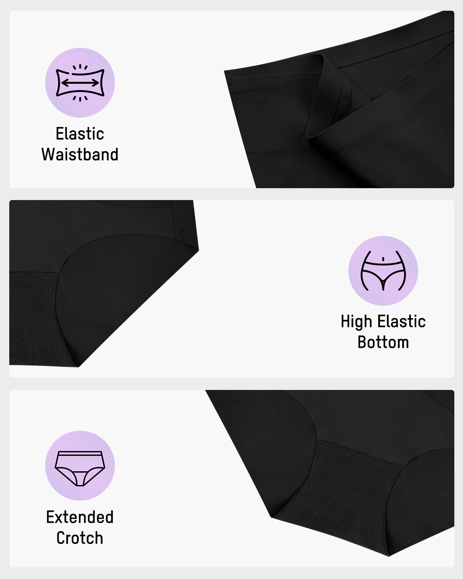 Seamless Tummy Control High-Waist Panties (5 Pack)