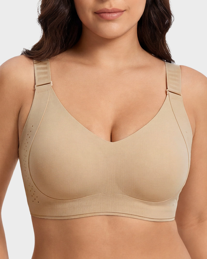 Piano Clasp™ V-Neck Wireless Minimizer Bra