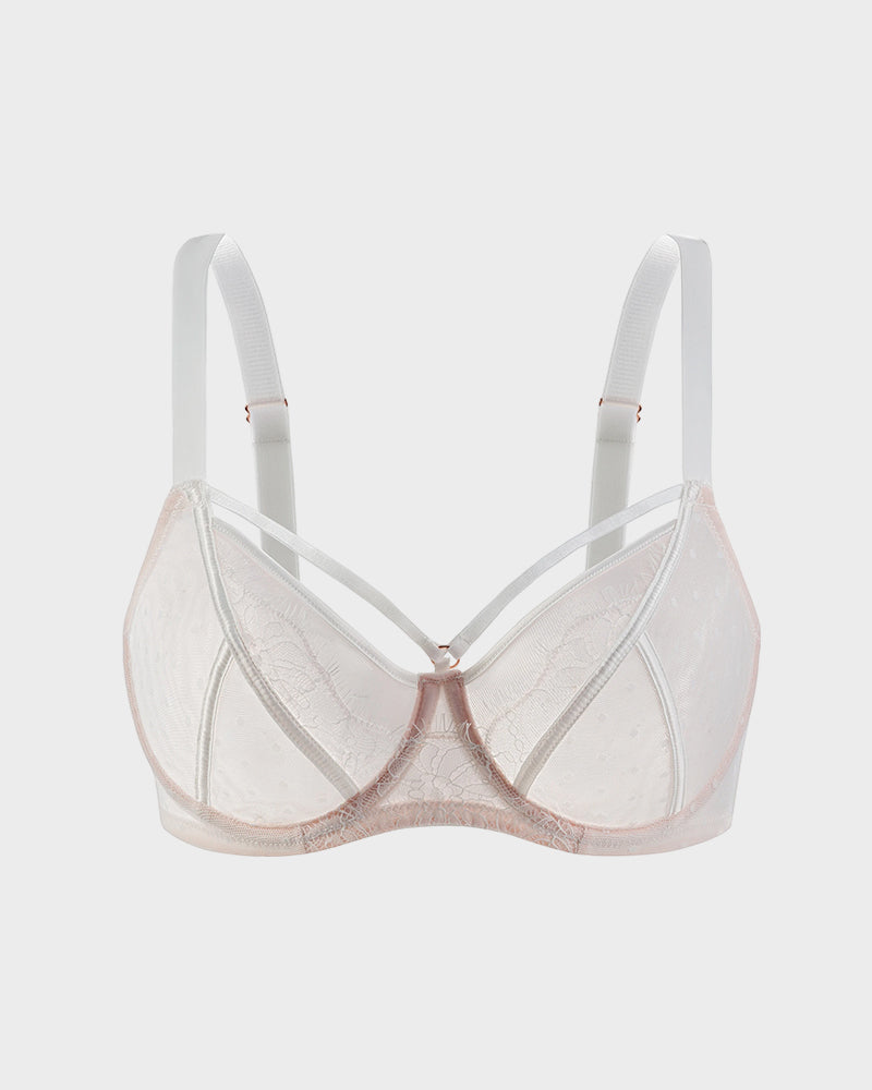 Plus Size Lace Full Coverage Minimizer Bra