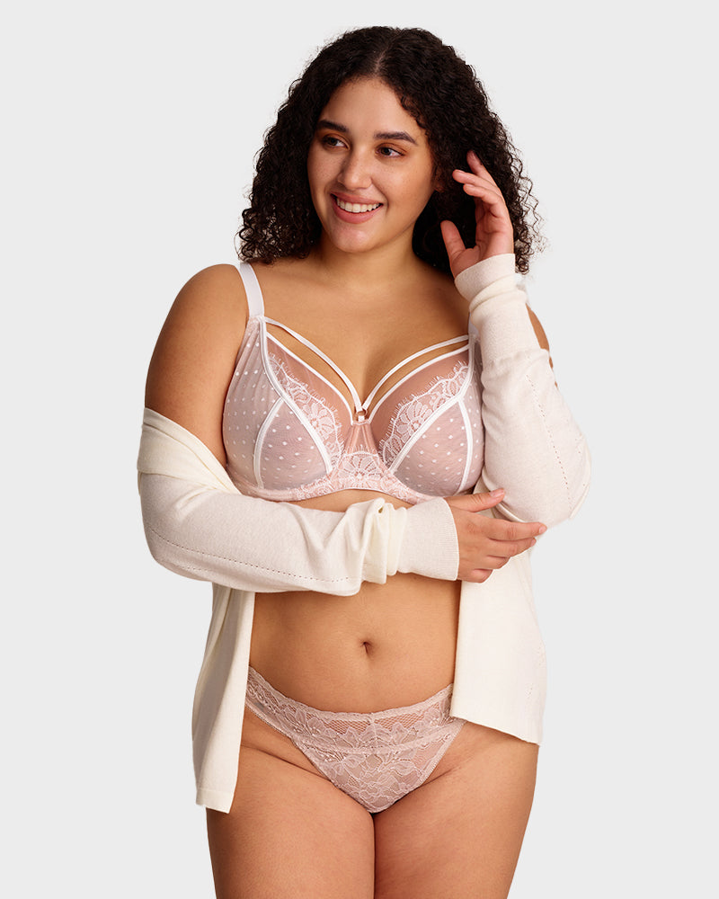Plus Size Lace Full Coverage Minimizer Bra