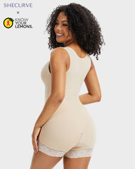 PowerMesh Double-Layer Tummy Control Bodysuit Shapewear