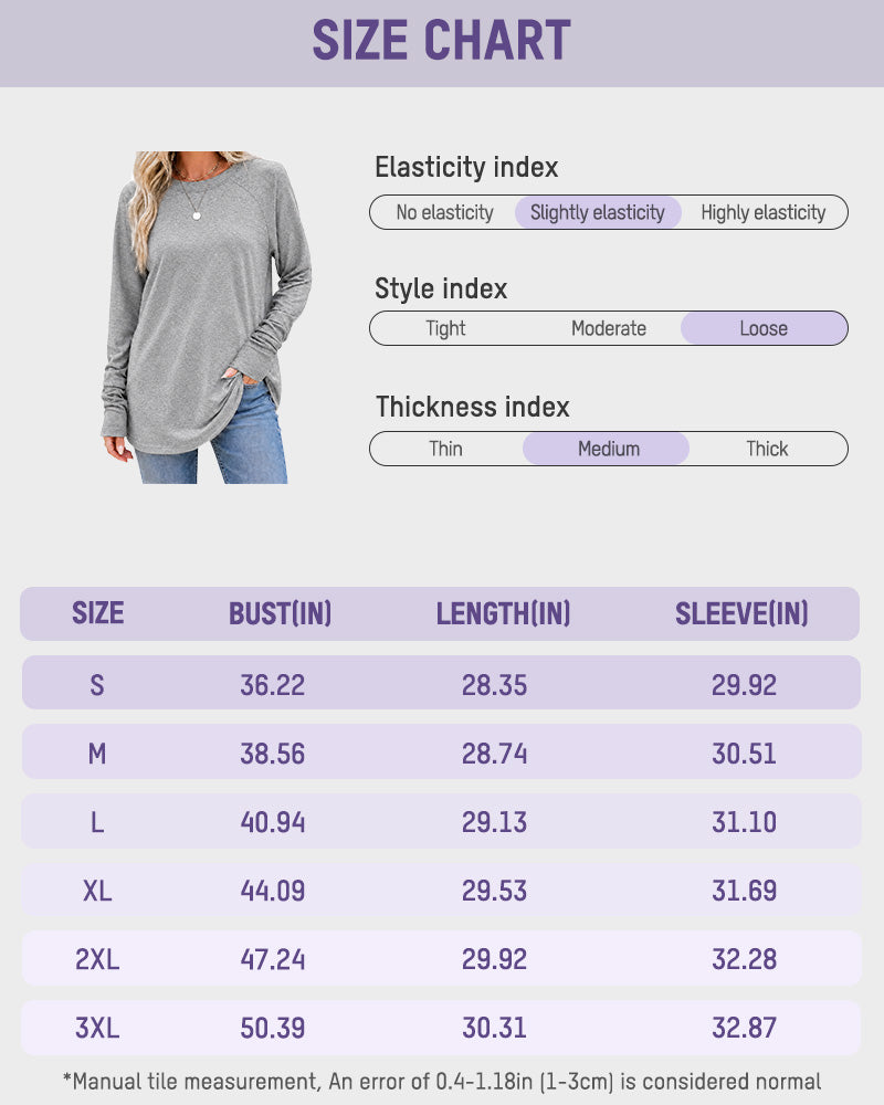 Raglan-Sleeve Longline Top with Thumb Holes
