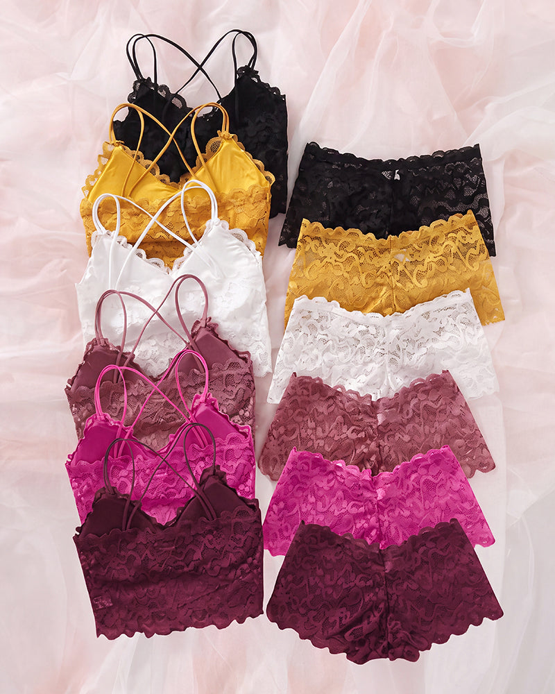 Romantic Lace Bralette & Panty Bundle