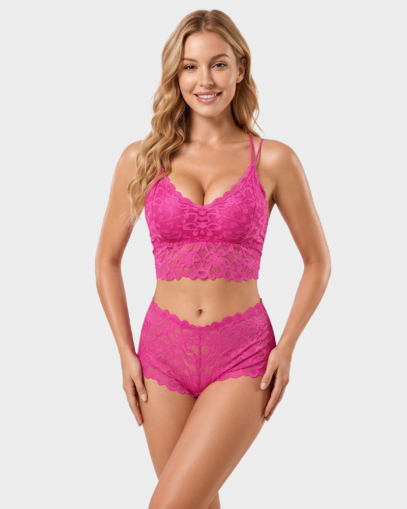 Romantic Lace Bralette & Panty Bundle