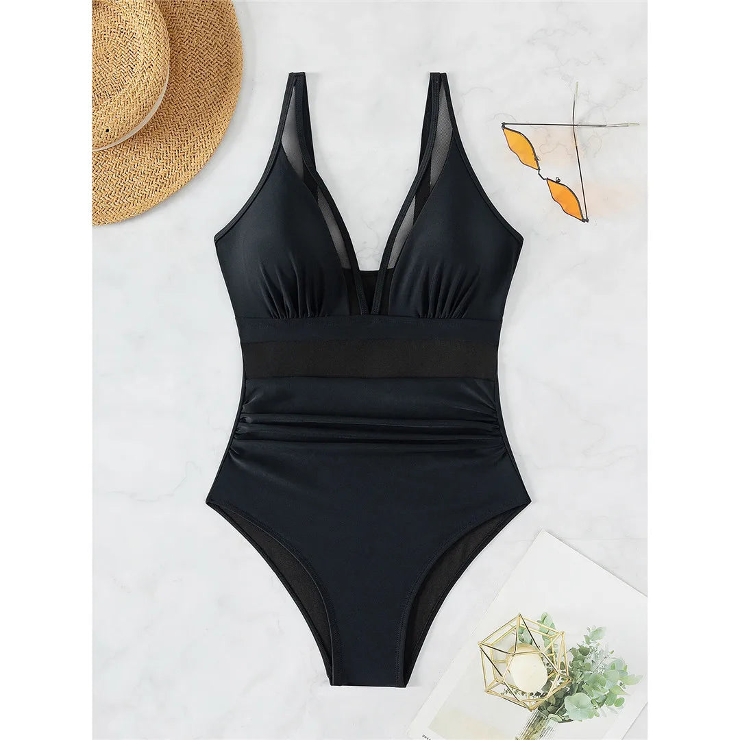 SheCurve® Mesh Tummy Control Swimsuit