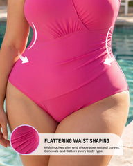 SculptSkin™ SmoothCore V-Neck One-Piece Swimsuit