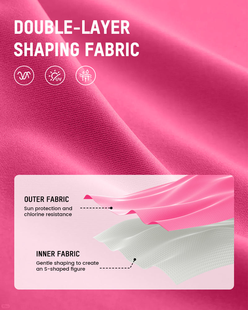 Sculpt Ease Ruched V-Neck One-Piece Swimsuit