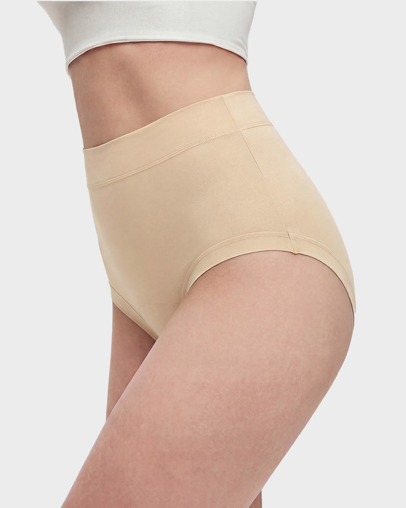 Seamless High-Waist Full Coverage Cotton Panty（5 pack）