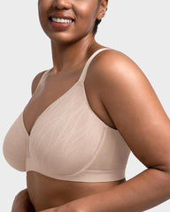 Seamless Lace Full-Coverage Minimizer Bra