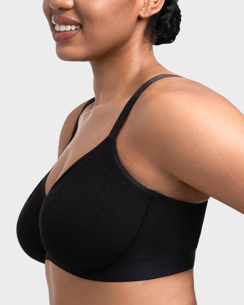 Seamless Lace Full-Coverage Minimizer Bra