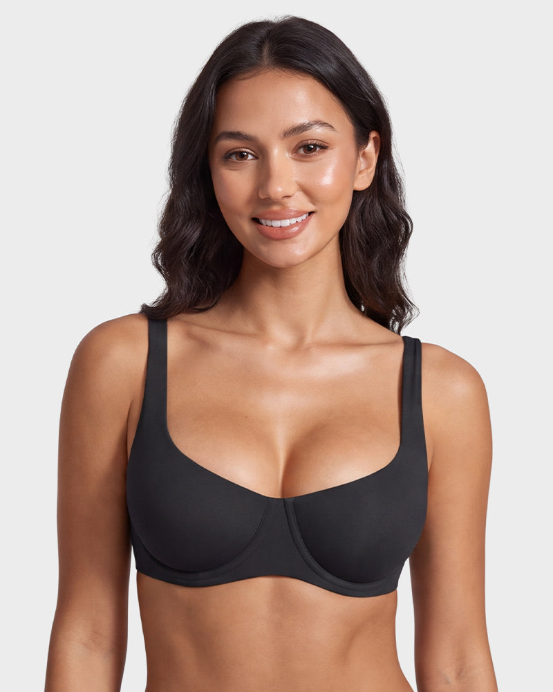 Seamless Unlined Underwire Balconette Bra
