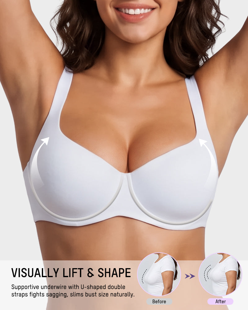 Seamless Unlined Underwire Balconette Bra