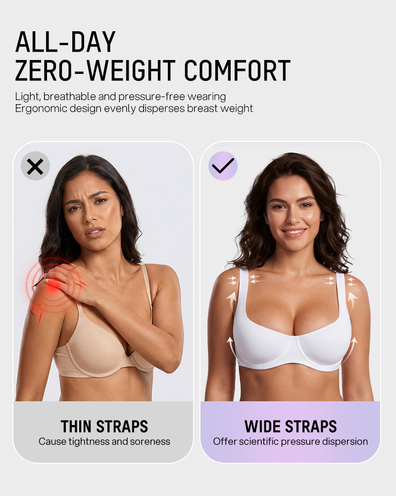 Seamless Unlined Underwire Balconette Bra