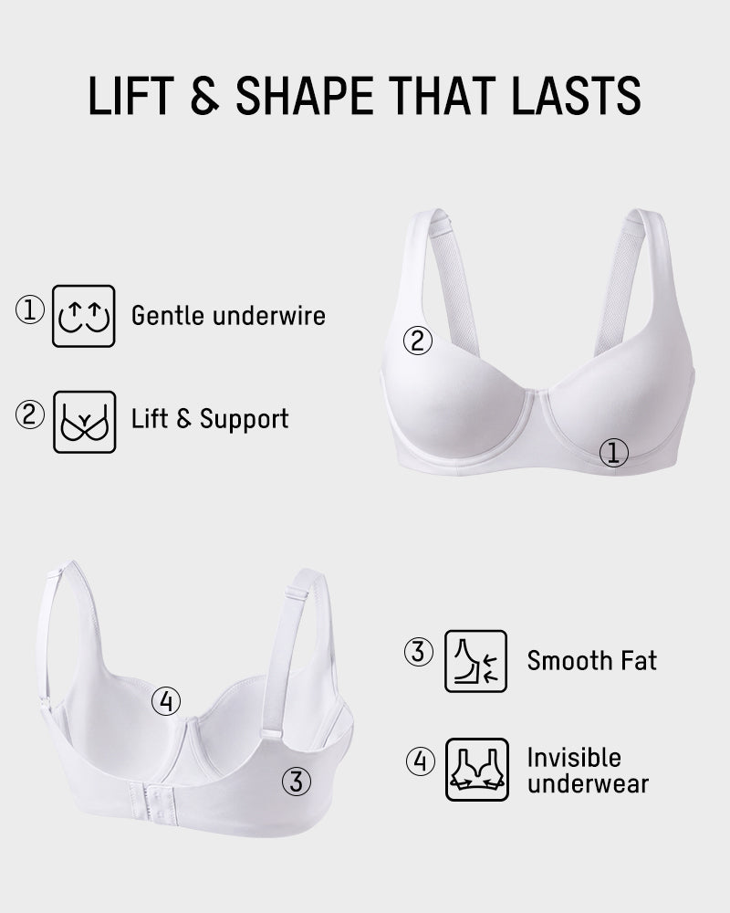 Seamless Unlined Underwire Balconette Bra