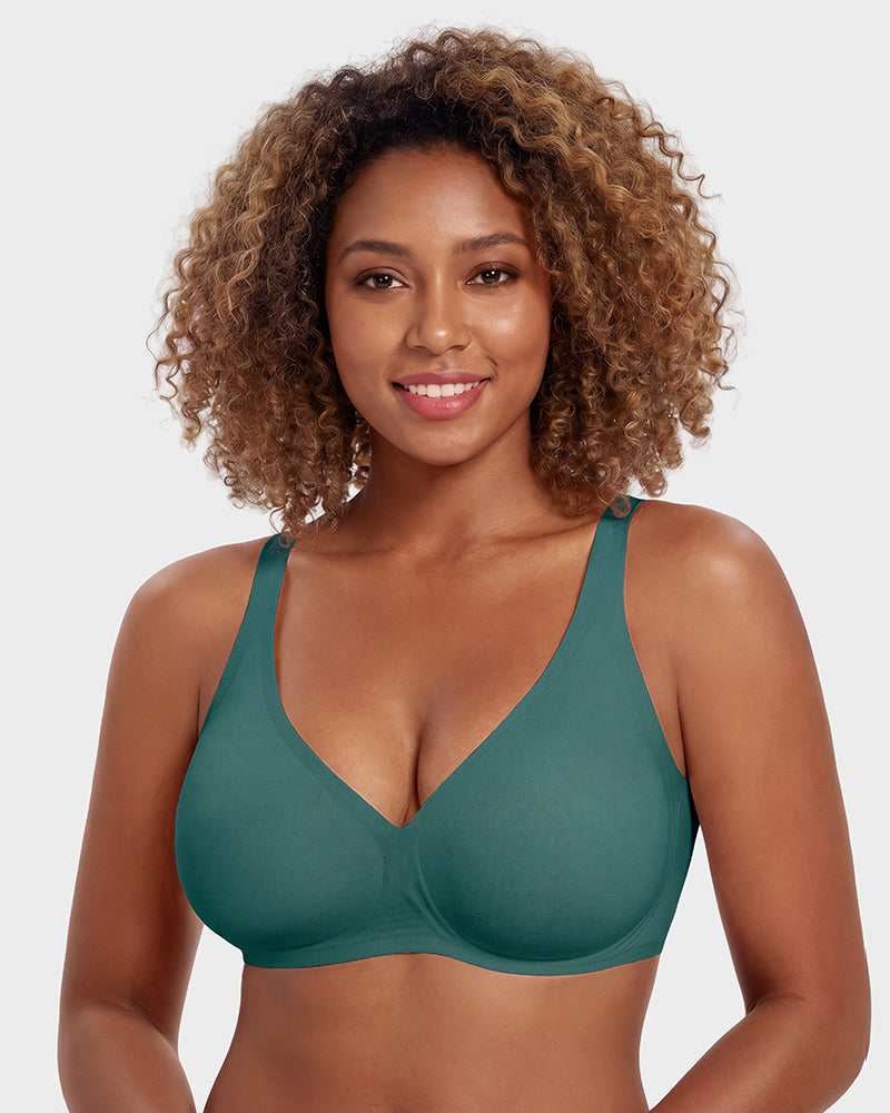 Seamless Deep V Push-Up Wireless Bra