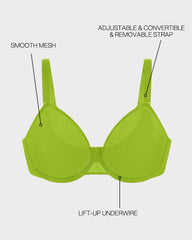 Seamless Mesh Unlined Underwire Bra
