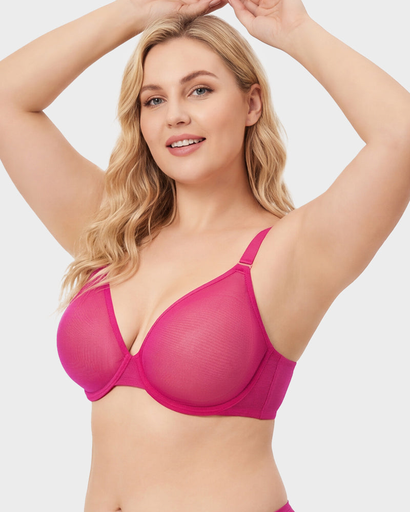 Seamless Mesh Unlined Underwire Bra
