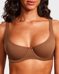 Seamless Unlined Underwire Balconette Bra