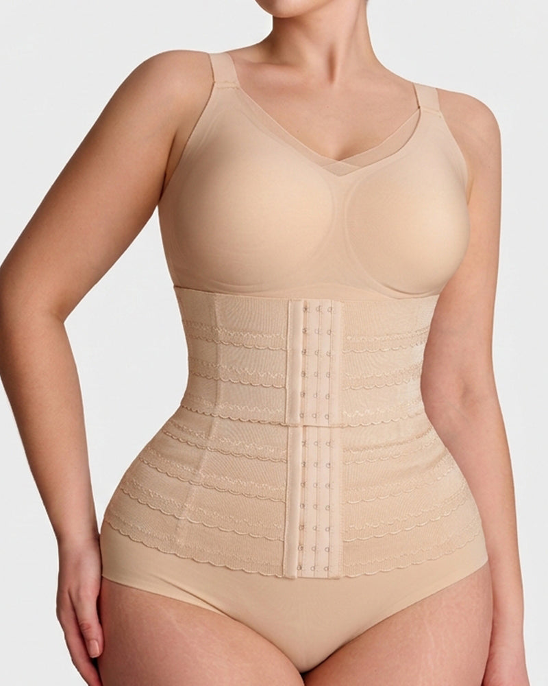 Segmented Waist Trainer Corset with Steel Bones