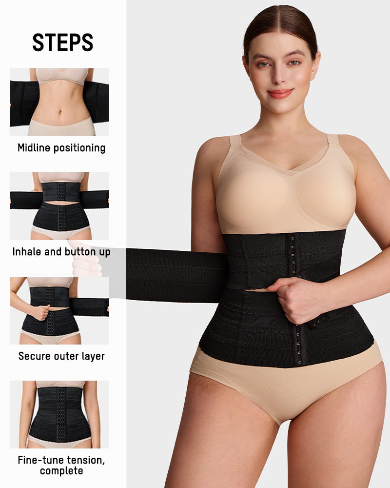 Segmented Waist Trainer Corset with Steel Bones