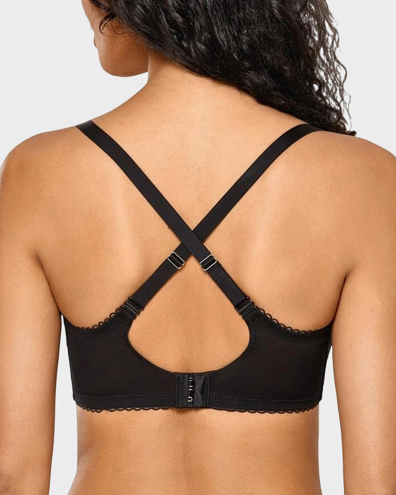 Sheer Lace Unlined Push-Up Balconette Bra