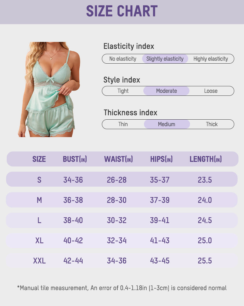 Silky Lace Flowy Cami & Shorts Set