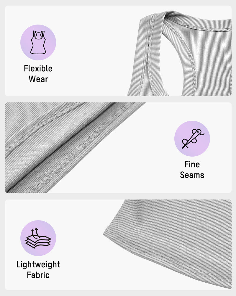 Slim-Fit Ribbed Crop Tank Top