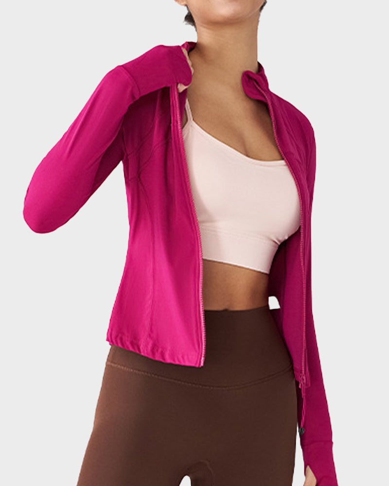 Slim-Fit Streamline Activewear Jacket