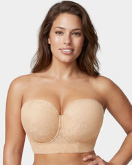 Smooth Lace Longline Strapless Underwire Bra